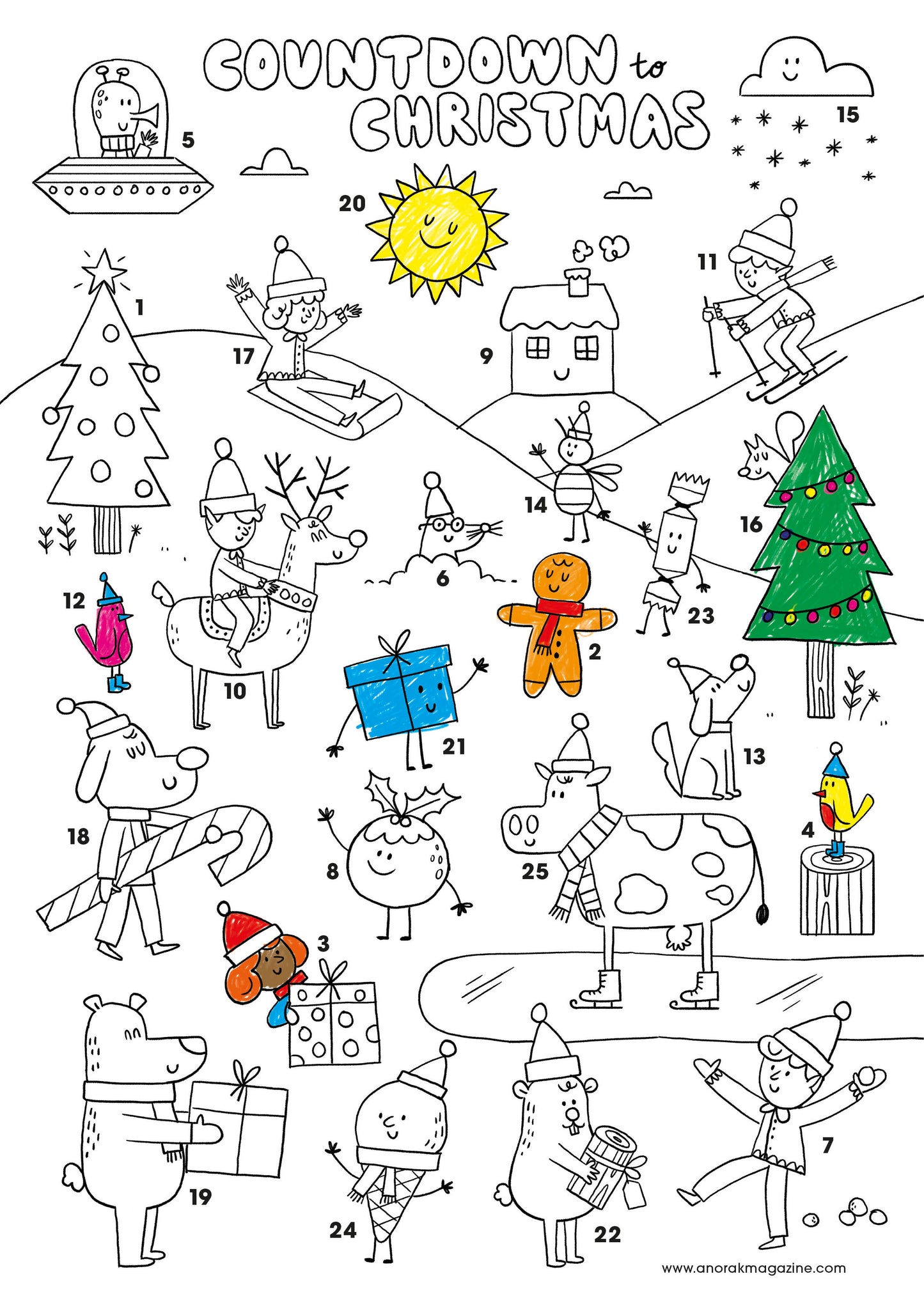 CHRISTMAS COLOURING CALENDAR