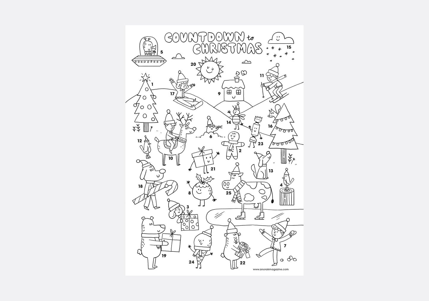CHRISTMAS COLOURING CALENDAR