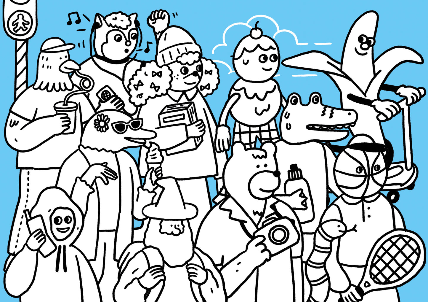 HAPPY CITY COLOURING BOOK
